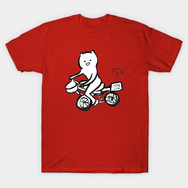 A CAT IS RIDING A BICYCLE T-Shirt by iluvu